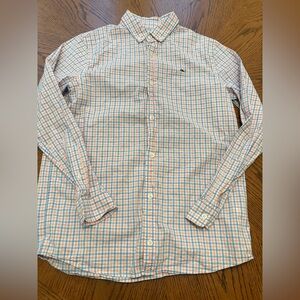 Vineyard Vines Youth Blue and Pink Plaid Button Down Shirt XL
